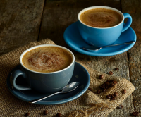 Grey Bowl Shaped Cup & Saucer